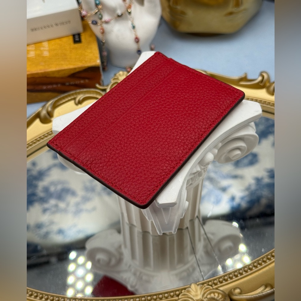 🆕 OROTON 🧿 NWOT Margot Card Sleeve, Red Leather Cardholder - Picture 9 of 16